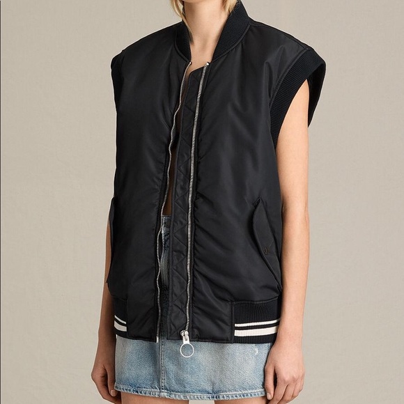 New AllSaints gilet bomber - Picture 1 of 7